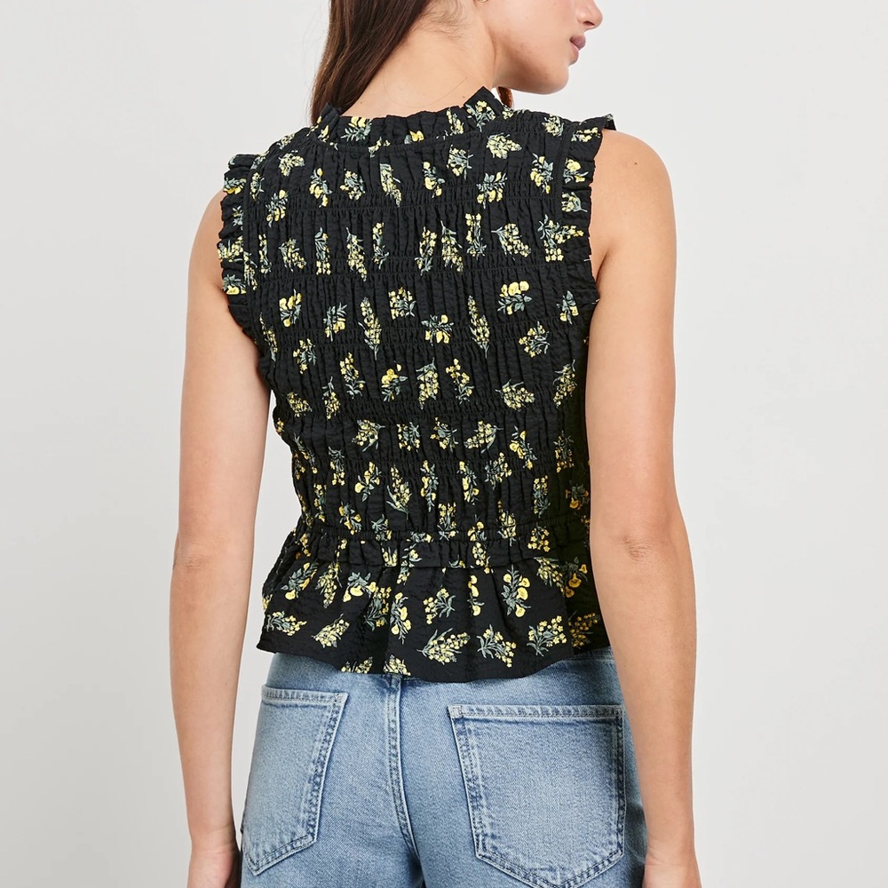 Rails Black Sleeveless Tie Front Top - Picture 2 of 5